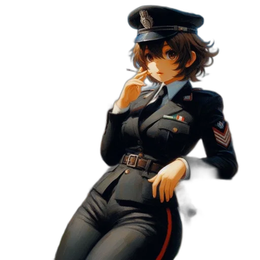 staff, weapon, jacket, hat transparent PNG cut-out