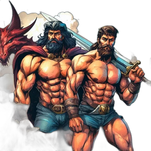 concept art, comic book art, fantasy art, pixel art transparent PNG cut-out
