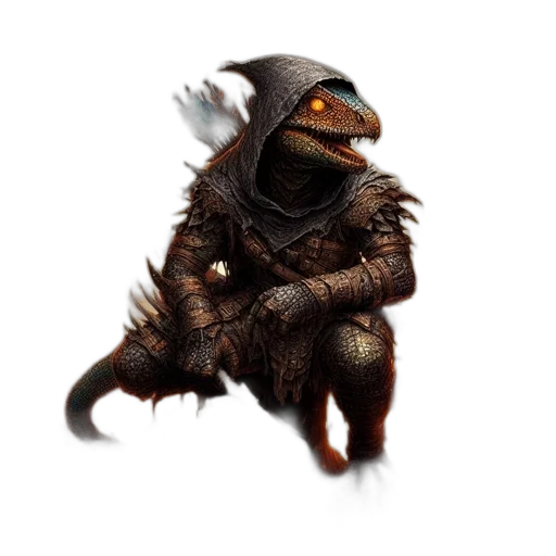 dragon, creature, animal, staff transparent PNG cut-out