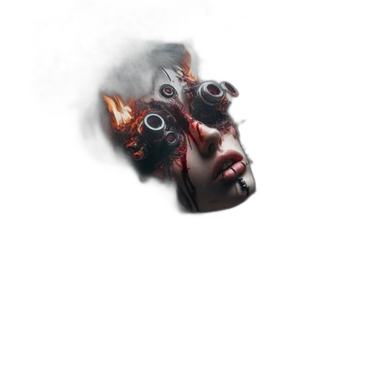mask, face, dragon, staff transparent PNG cut-out