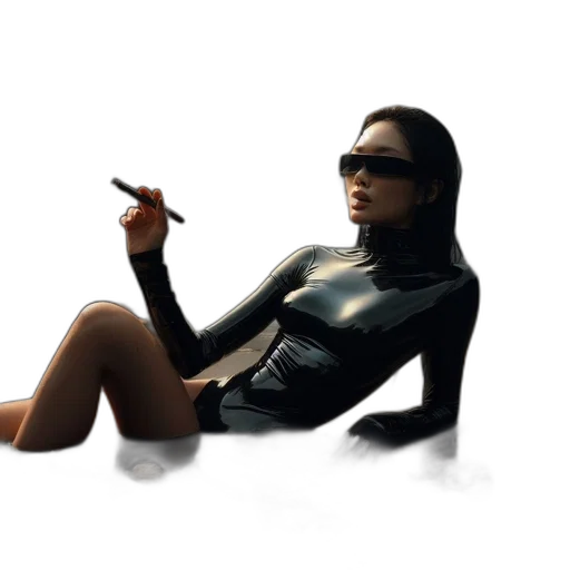 jewelry, jacket, robot, staff transparent PNG cut-out