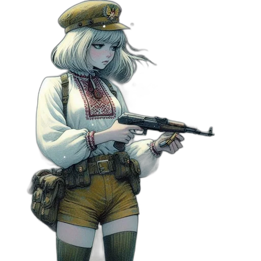 weapon, staff, animal, hat transparent PNG cut-out