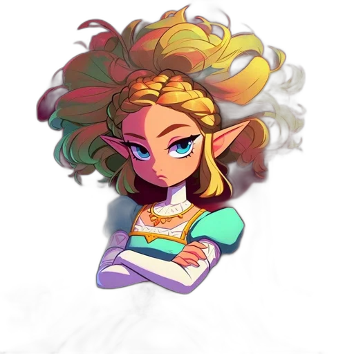 hair, crown, staff, mask transparent PNG cut-out