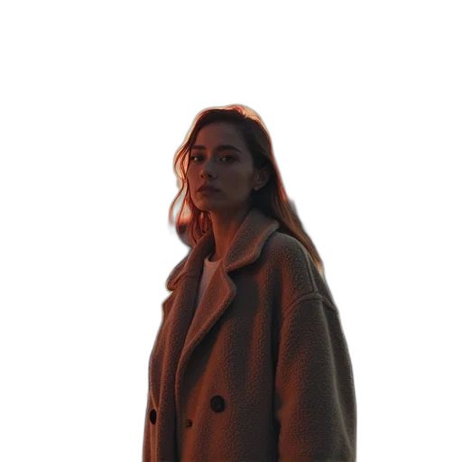 jacket, face, dress, creature transparent PNG cut-out
