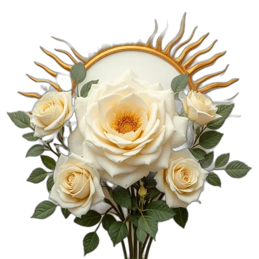 flower, crown, jewelry, staff transparent PNG cut-out