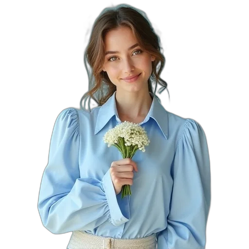 jacket, staff, dress, flower transparent PNG cut-out