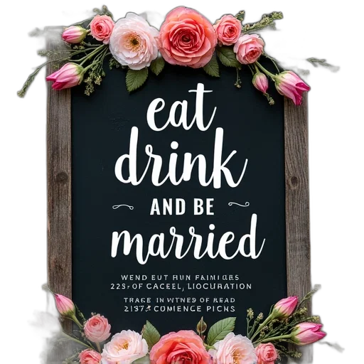 eat, drink, married, wedding transparent PNG cut-out