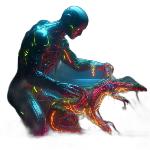 creature, dragon, animal, robot transparent PNG cut-out