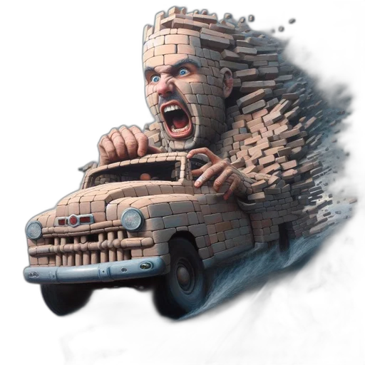 car, creature, face, weapon transparent PNG cut-out
