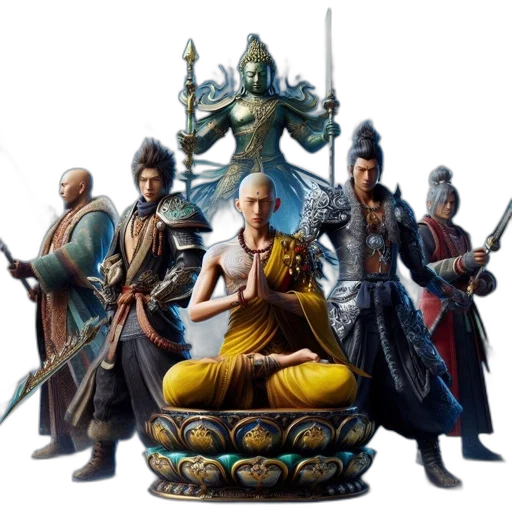 staff, concept art, fantasy art, 3d render transparent PNG cut-out