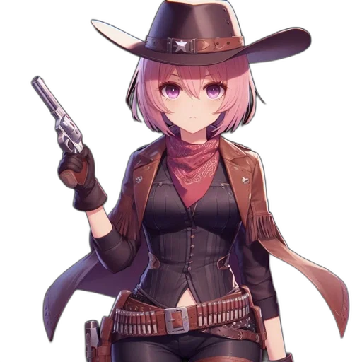 weapon, staff, hat, jacket transparent PNG cut-out