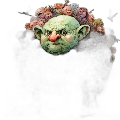 mask, face, creature, staff transparent PNG cut-out