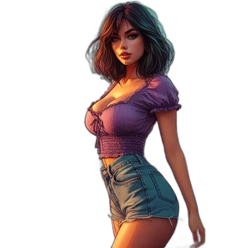 dress, comic book art, concept art, fantasy art transparent PNG cut-out