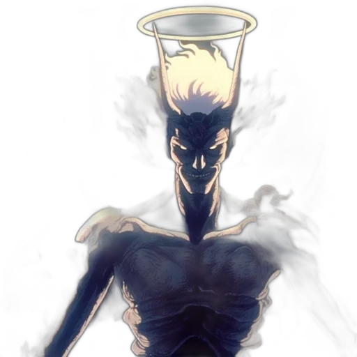 mask, crown, staff, creature transparent PNG cut-out