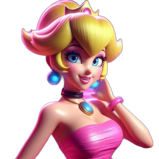 dress, crown, face, staff transparent PNG cut-out