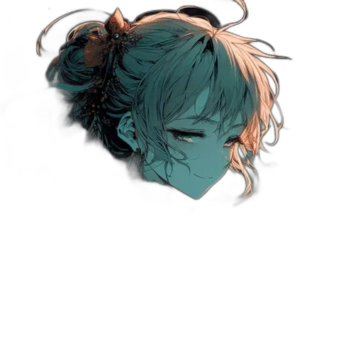 mask, hair, face, creature transparent PNG cut-out