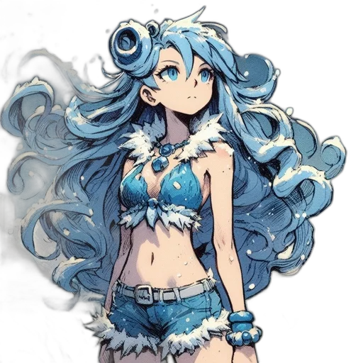 dress, staff, hair, mask transparent PNG cut-out