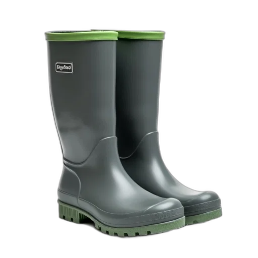 pair, grey, rubber, boots transparent PNG cut-out