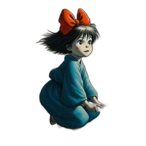 dress, creature, staff, face transparent PNG cut-out