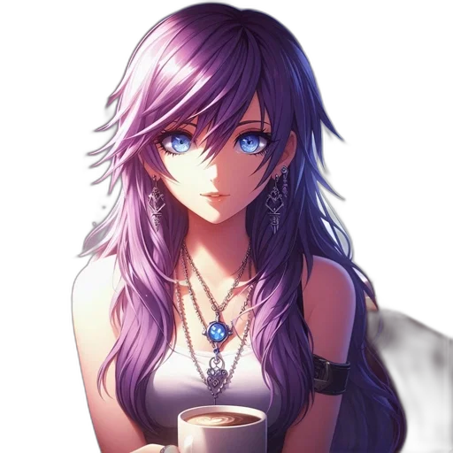 face, dress, jewelry, staff transparent PNG cut-out