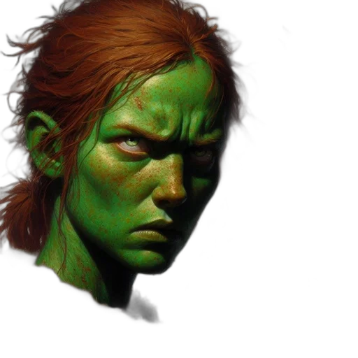 face, mask, creature, photorealistic transparent PNG cut-out