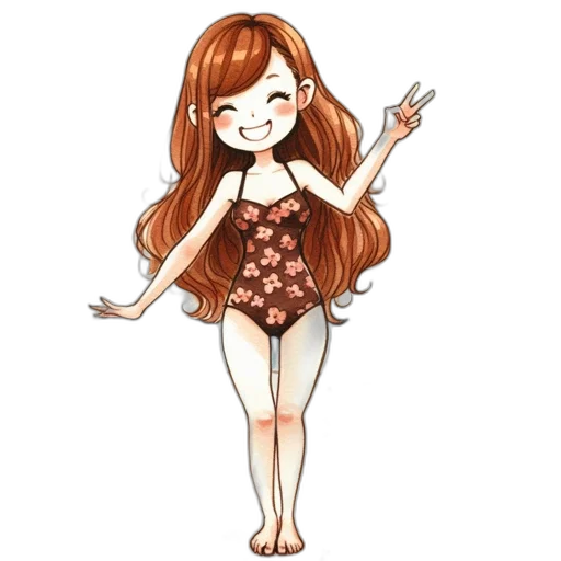 dress, staff, cartoon, anime transparent PNG cut-out