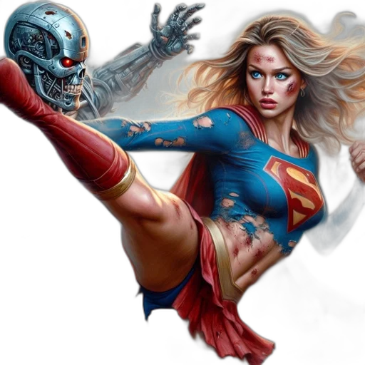 comic book art, concept art, fantasy art, photorealistic transparent PNG cut-out