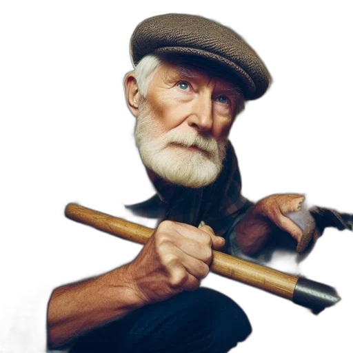 staff, face, umbrella, hat transparent PNG cut-out