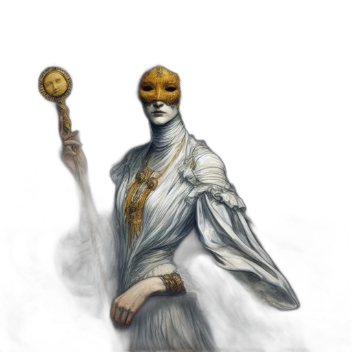 mask, staff, jewelry, face transparent PNG cut-out
