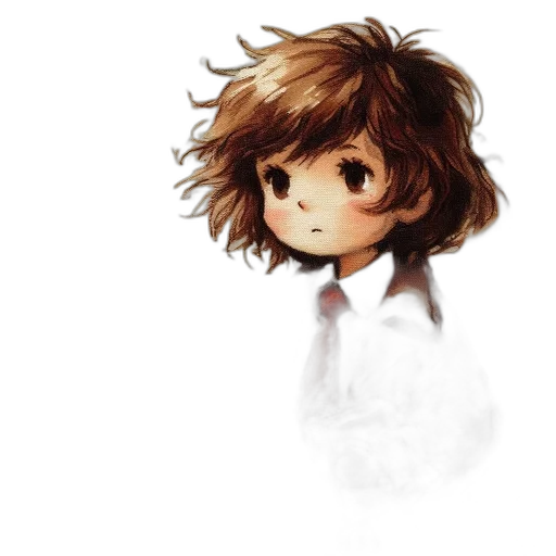hair, face, staff, creature transparent PNG cut-out