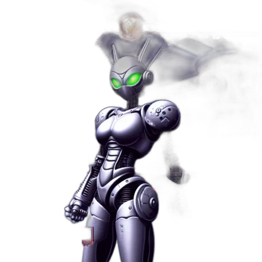 robot, weapon, staff, concept art transparent PNG cut-out