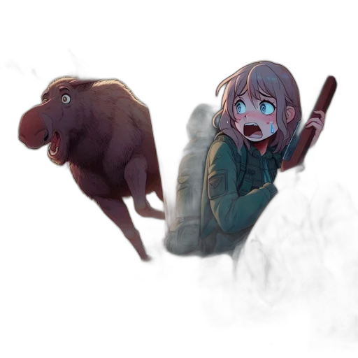 creature, animal, weapon, staff transparent PNG cut-out