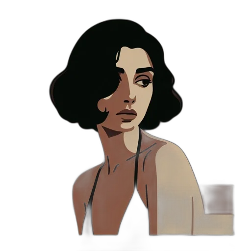 face, dress, hair, jewelry transparent PNG cut-out