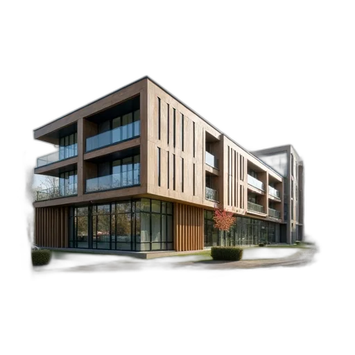 building, 3d render, photorealistic, regus transparent PNG cut-out