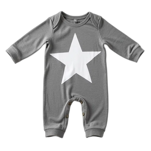 grey, onesie, star, design transparent PNG cut-out
