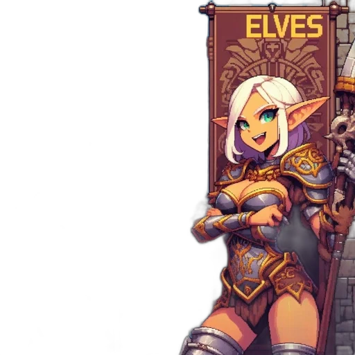 staff, fantasy art, concept art, pixel art transparent PNG cut-out