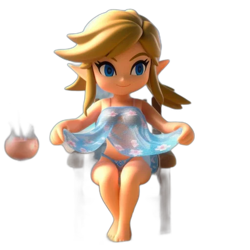 dress, staff, 3d render, concept art transparent PNG cut-out
