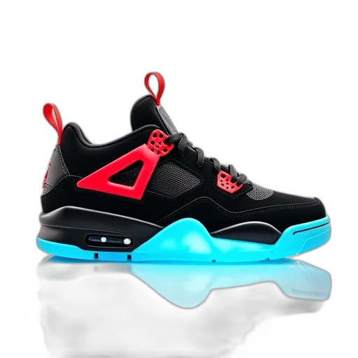 shoes, 3d render, photorealistic, black transparent PNG cut-out