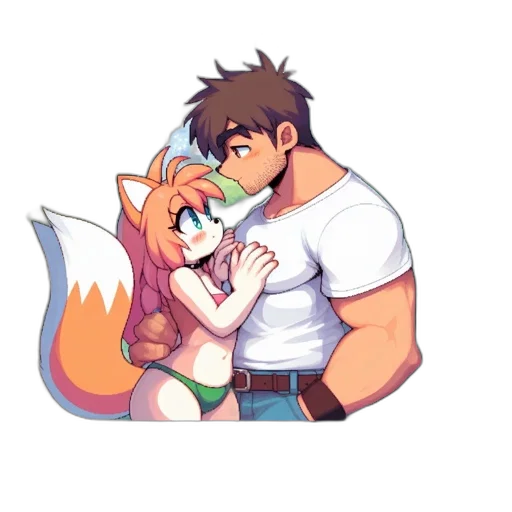 staff, pixel art, anime, watercolor transparent PNG cut-out