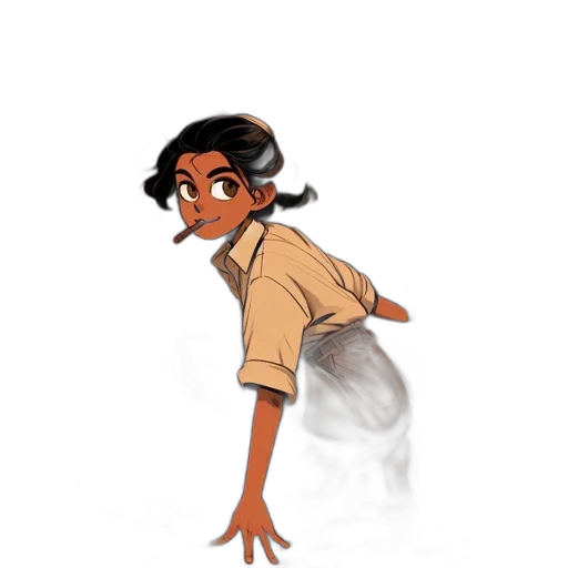 staff, creature, concept art, cartoon transparent PNG cut-out