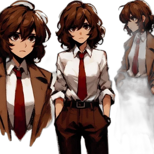 jacket, staff, concept art, anime transparent PNG cut-out