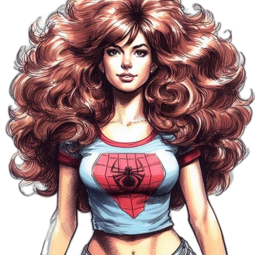 hair, comic book art, concept art, cartoon transparent PNG cut-out