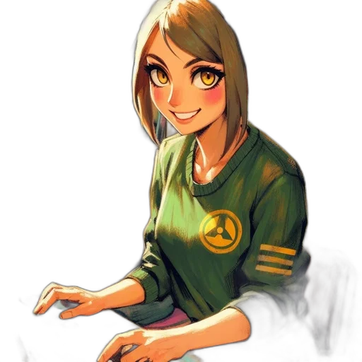 staff, face, cartoon, pixel art transparent PNG cut-out
