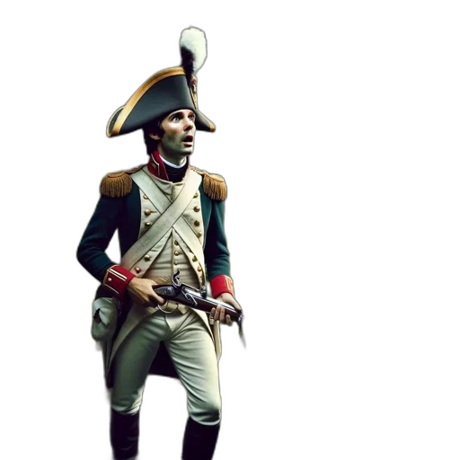 staff, weapon, hat, jacket transparent PNG cut-out