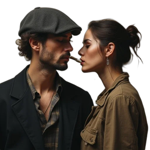 hat, jacket, face, mask transparent PNG cut-out