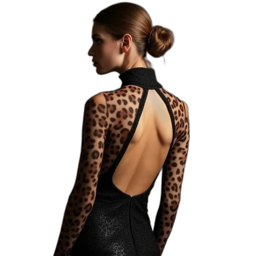 dress, jacket, jewelry, cyberpunk transparent PNG cut-out