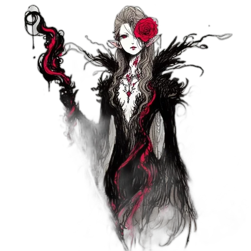 dress, staff, mask, creature transparent PNG cut-out
