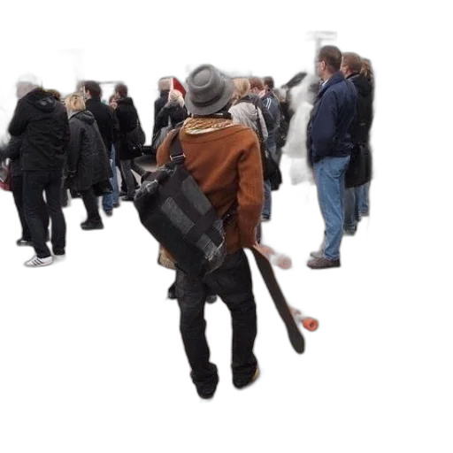 staff, jacket, hat, weapon transparent PNG cut-out