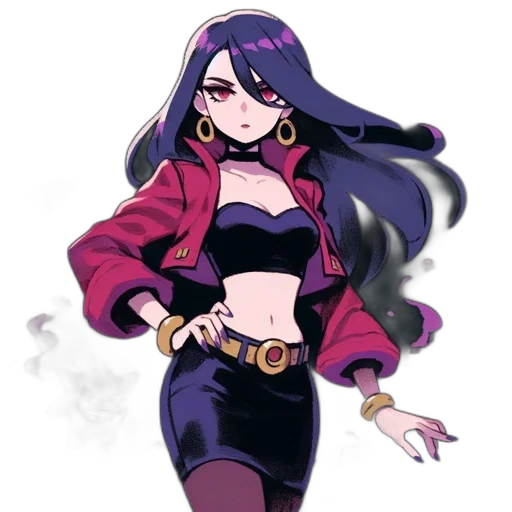 jacket, weapon, staff, anime transparent PNG cut-out