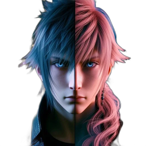 face, anime, fantasy art, concept art transparent PNG cut-out